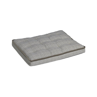 Luxury Crate Mattress For Dogs in Taupe Herringbone Fabric Finish Size - XL