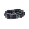 Donut Bed For Dogs in Greystone Tartan Fabric Finish Size - XXL
