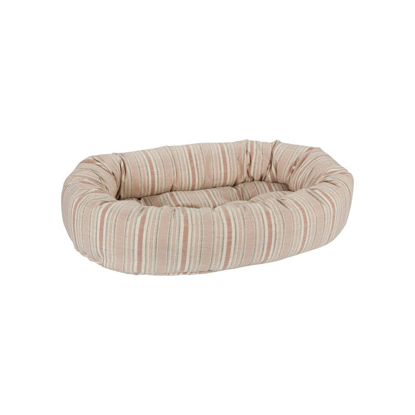 Donut Bed For Dogs in Sanibel Stripe Fabric Finish Size - SML