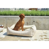 Scoop Bed For Dogs in Taupe Herringbone Fabric Finish Size - SML