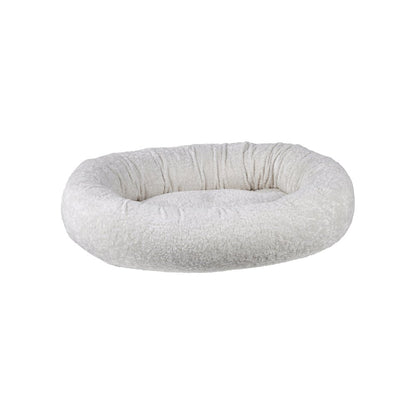Donut Bed For Dogs in Ivory Sheepskin Fabric Finish Size - XXL