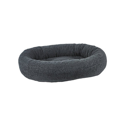 Donut Bed For Dogs in Grey Sheepskin Fabric Finish Size - MED