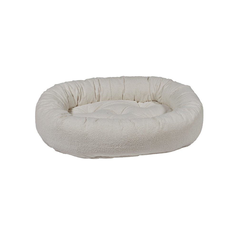 Donut Bed For Dogs in Vanilla Fabric Finish Size - SML