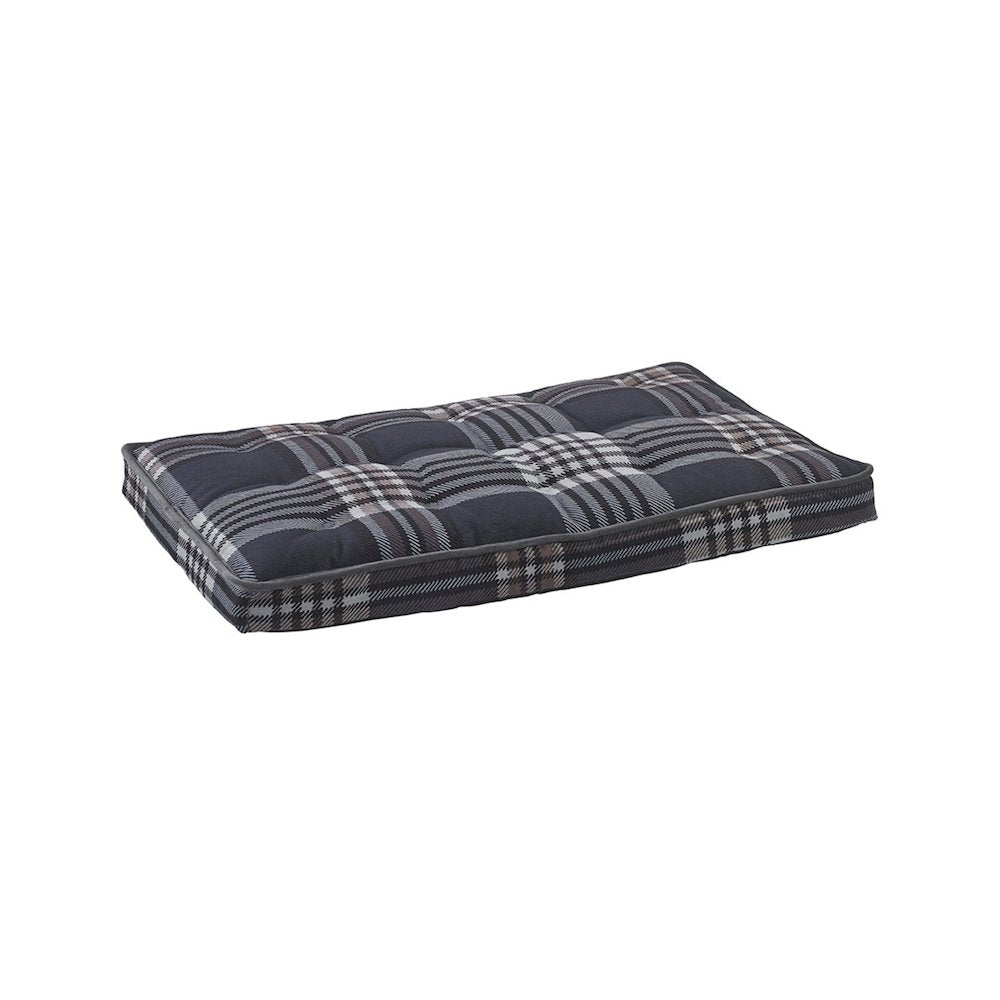 Luxury Crate Mattress For Dogs in Greystone Tartan Fabric Finish Size - XXL