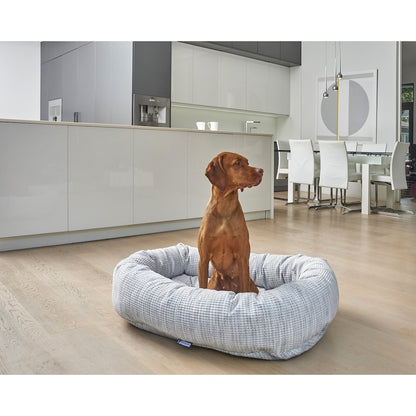 Donut Bed For Dogs in Dashing Dogs Fabric Finish Size - XL