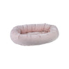 Donut Bed For Dogs in Blush Fabric Finish Size - LRG