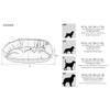 Crescent Bed For Dogs in Herringbone Fabric Finish Size - MED