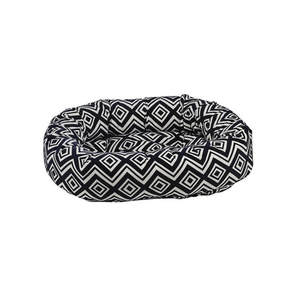 Donut Bed For Dogs in Azure Fabric Finish Size - LRG