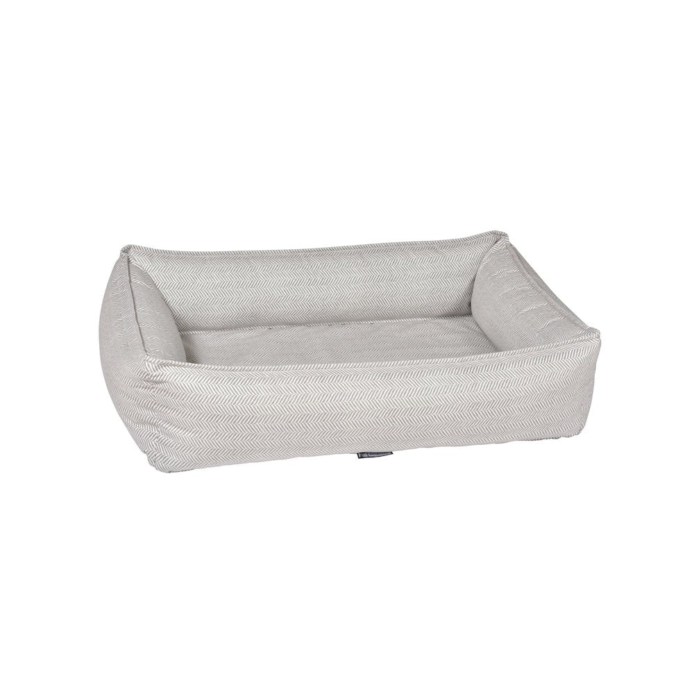 Urban Lounger Bed For Dogs in Taupe Herringbone Fabric Finish Size - MED