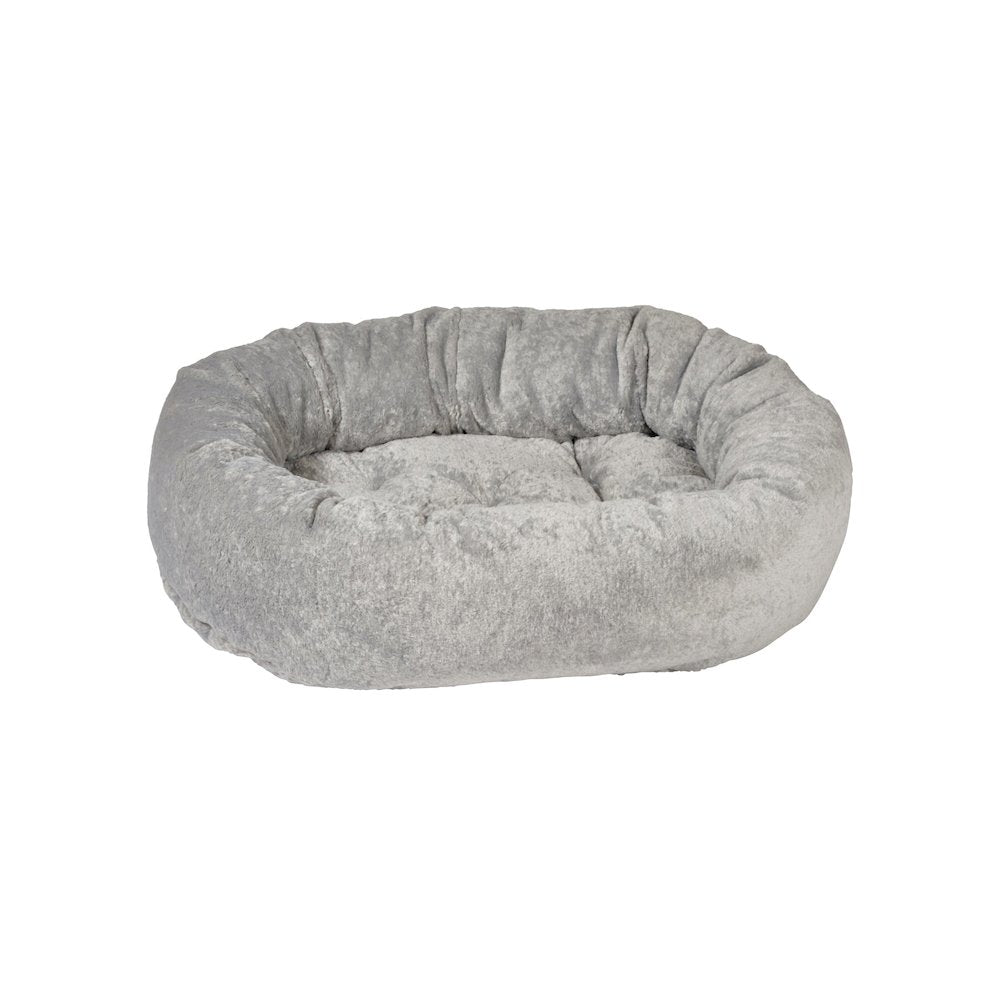 Donut Bed For Dogs in Grey Goose Fabric Finish Size - LRG