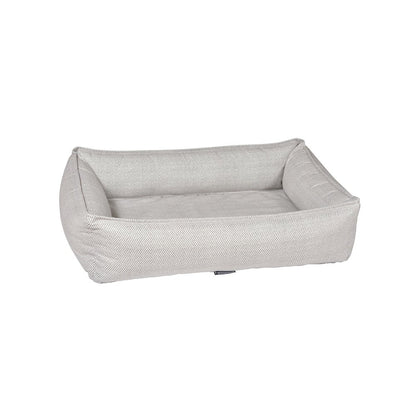 Urban Lounger Bed For Dogs in Taupe Herringbone Fabric Finish Size - SML