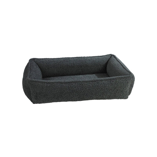 Urban Lounger Bed For Dogs in Grey Sheepskin Fabric Finish Size - MED