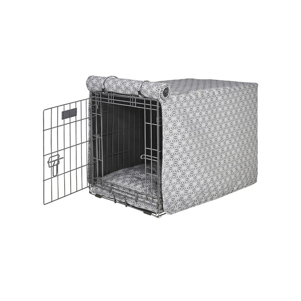 Crate Cover Bed For Dogs in Mercury Fabric Finish Size - SML