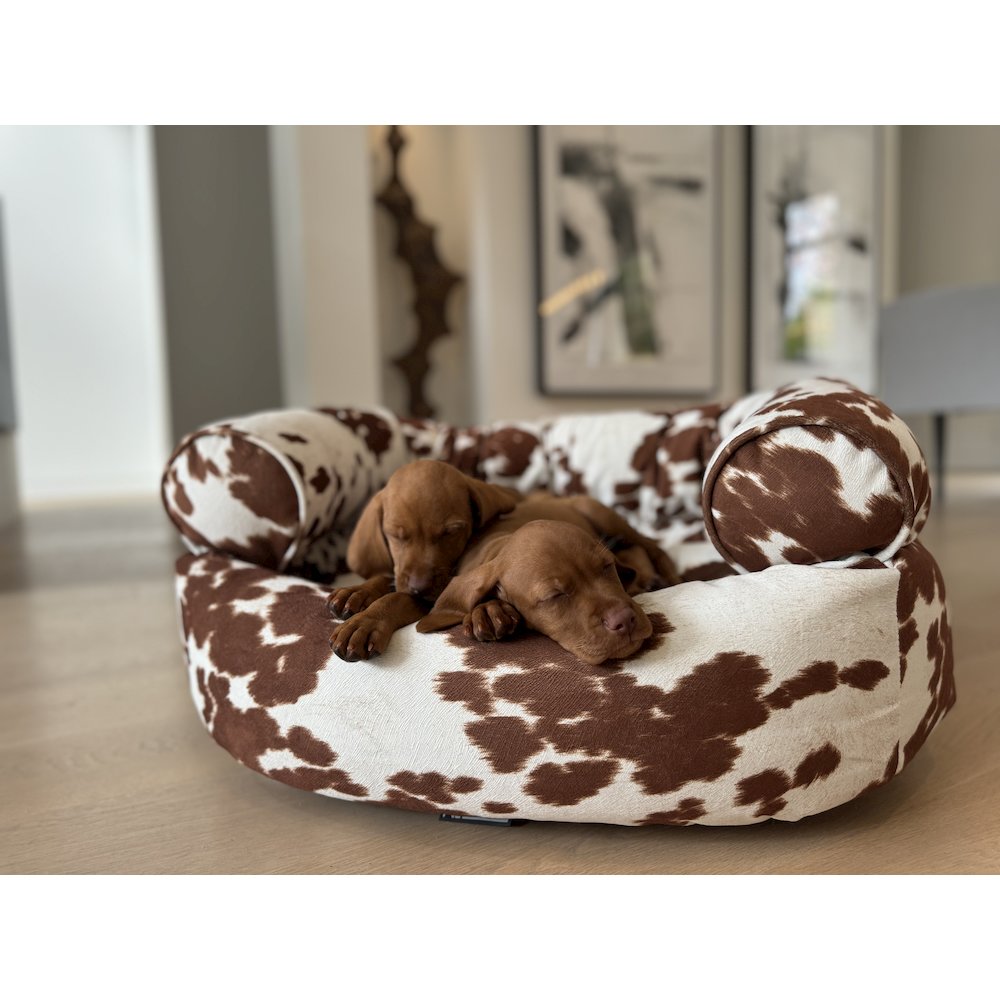 Double DonutBed For Dogs in Iron Mountain Fabric Finish Size - MED