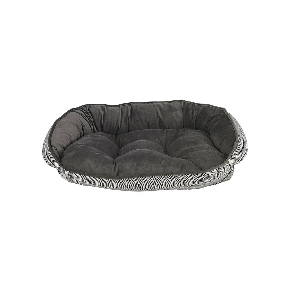 Crescent Bed For Dogs in Herringbone Fabric Finish Size - XL