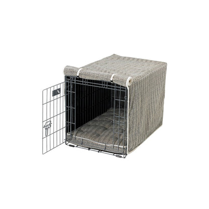 Crate Cover Bed For Dogs in Herringbone  Fabric Finish Size - XXL