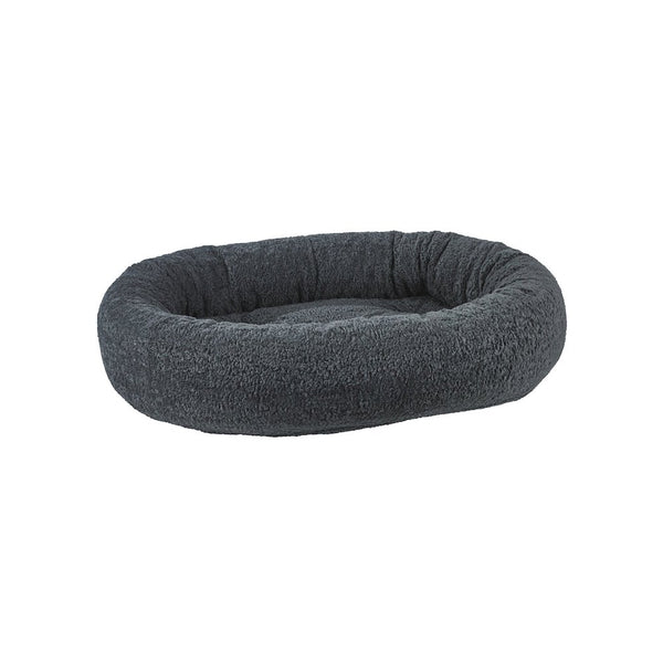 Donut Bed For Dogs in Grey Sheepskin Fabric Finish Size - LRG