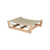 Yugen Pet Lounger Bed For Dogs in White Oak Fabric Finish Size - LRG