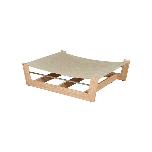 Yugen Pet Lounger Bed For Dogs in White Oak Fabric Finish Size - LRG