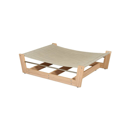 Yugen Pet Lounger Bed For Dogs in White Oak Fabric Finish Size - LRG