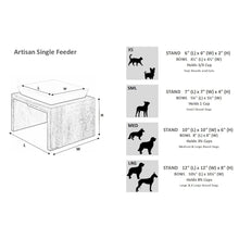Artisan Wood Feeder - Single in Walnut Fabric Finish Size - XS