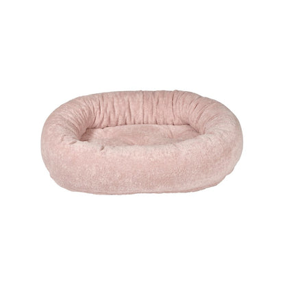 Donut Bed For Dogs in Pink Champagne Fabric Finish Size - MED
