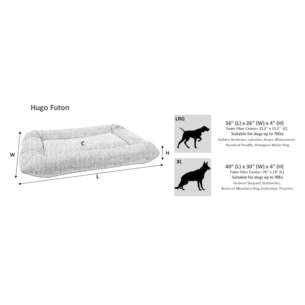 Hugo FutonBed For Dogs in Himilayan Fabric Finish Size - XL