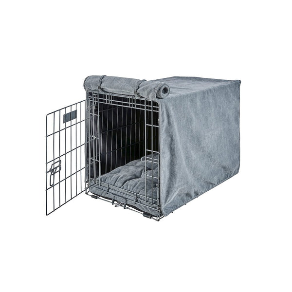 Crate Cover Bed For Dogs in Mineral Fabric Finish Size - LRG