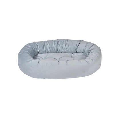 Donut Bed For Dogs in Powder Blue Fabric Finish Size - SML