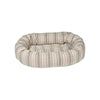 Donut Bed For Dogs in Harper Stripe Fabric Finish Size - MED