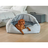 Canopy Bed For Dogs in Winter White Fabric Finish Size - SML