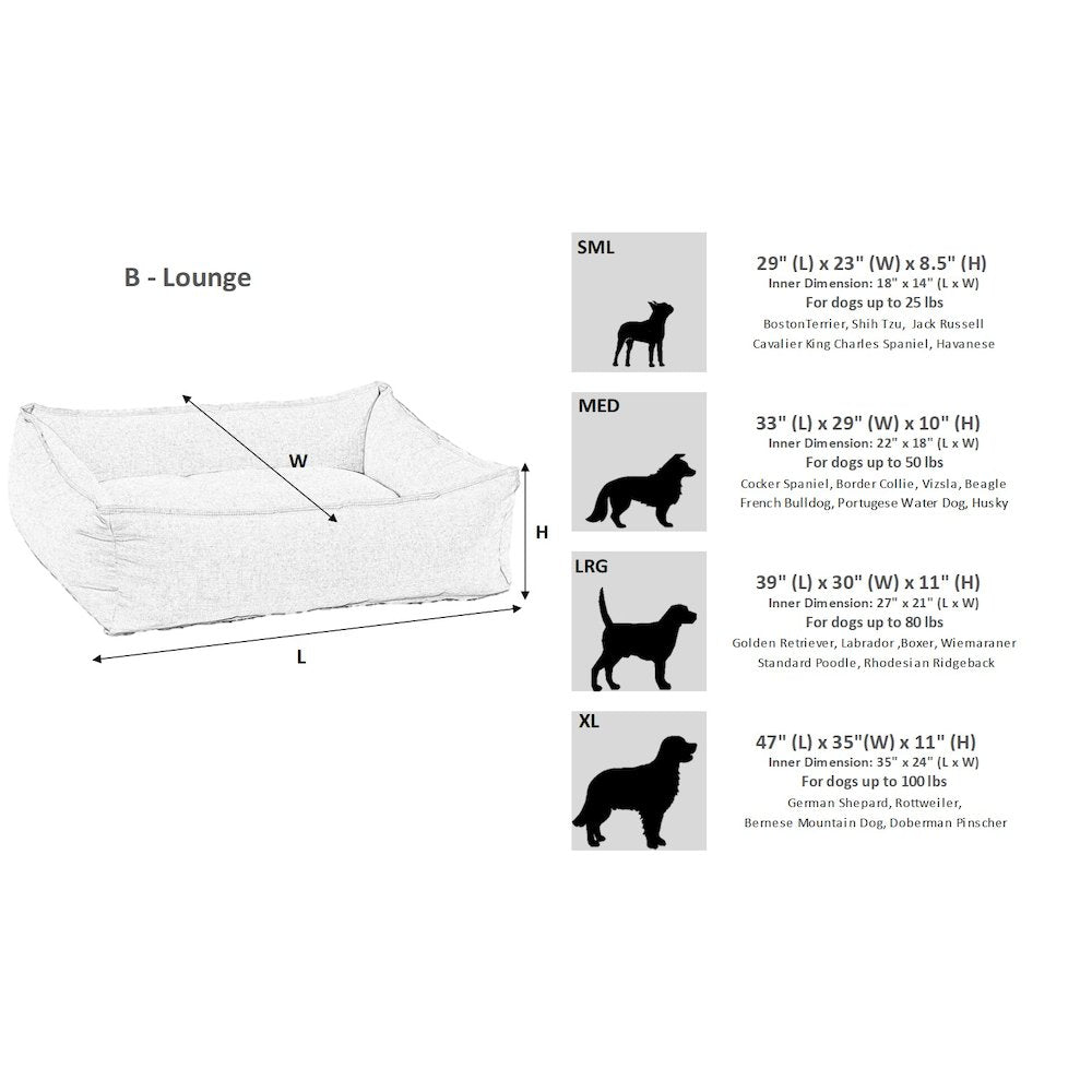 B-Lounge Bed For Dogs in Otter Fabric Finish Size - LRG