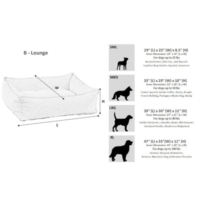 B-Lounge Bed For Dogs in Otter Fabric Finish Size - LRG