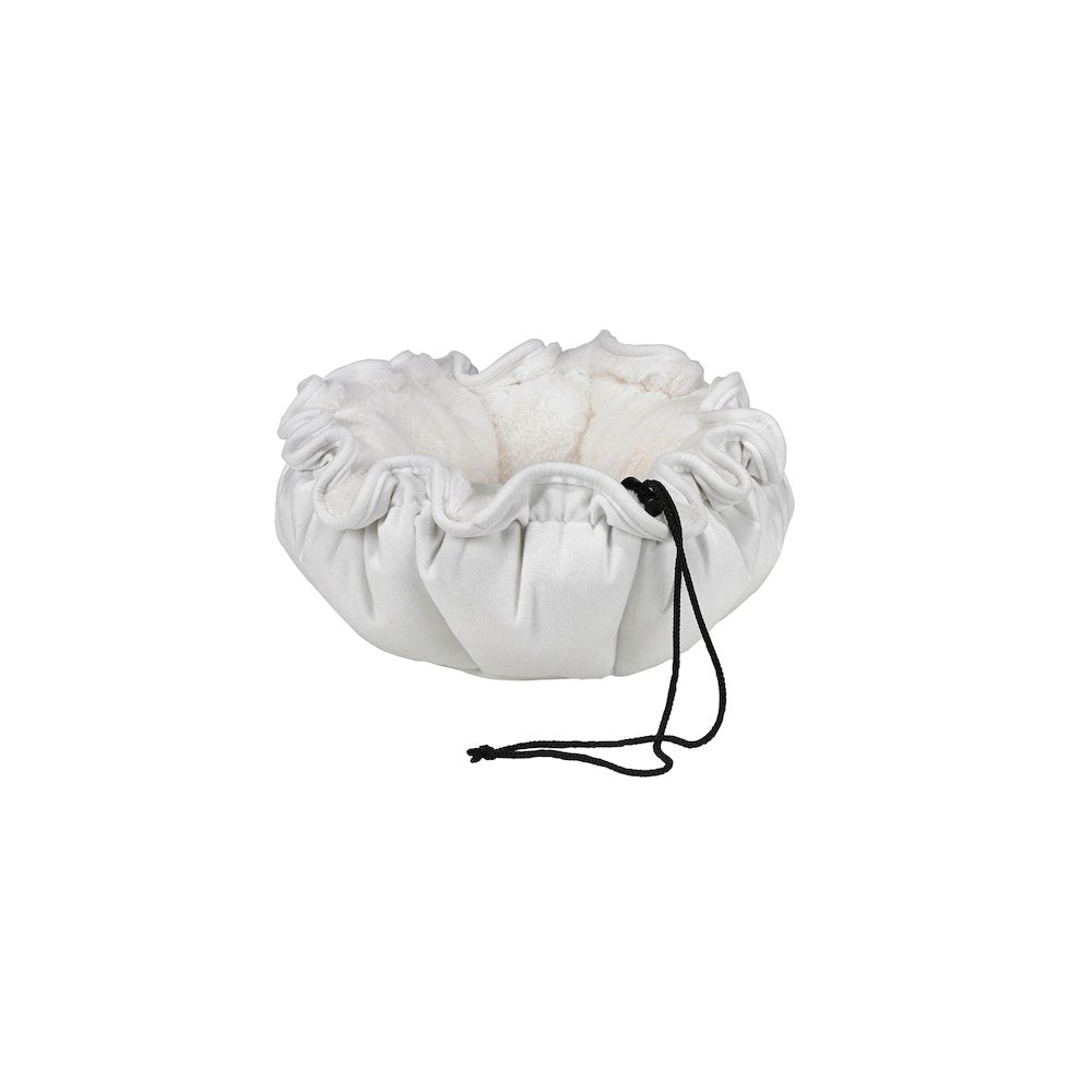 Buttercup Bed For Dogs in Winter White Fabric Finish Size - LRG (32")