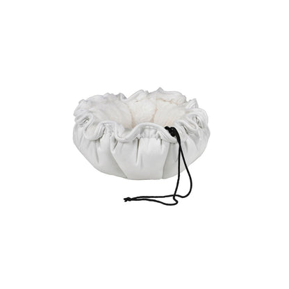 Buttercup Bed For Dogs in Winter White Fabric Finish Size - LRG (32")