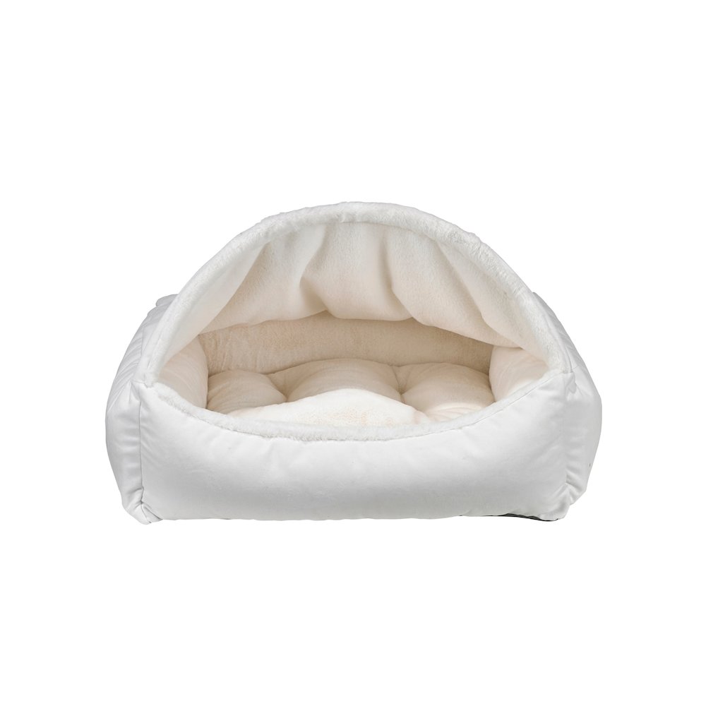 Canopy Bed For Dogs in Winter White Fabric Finish Size - XL