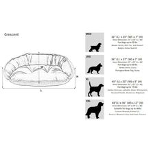 Crescent Bed For Dogs in Herringbone Fabric Finish Size - LRG