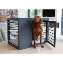 Moderno Crate Bed For Dogs in Grey Fabric Finish Size - XL