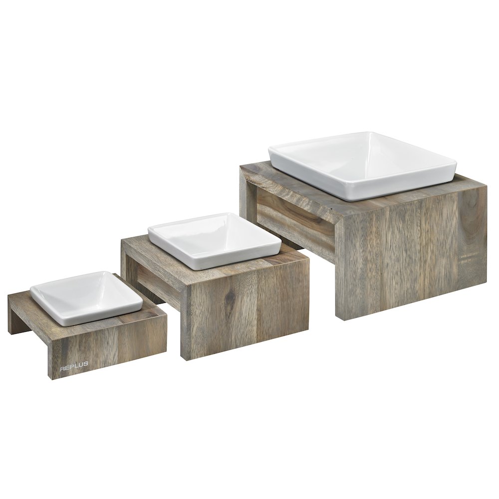 Artisan Wood Feeder - Single in Fossil Fabric Finish Size - SML