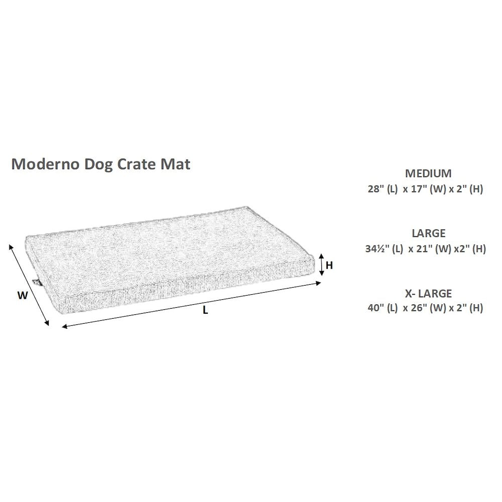 Moderno & Fresco Crate Mat For Dogs in Blush Fabric Finish Size - MED