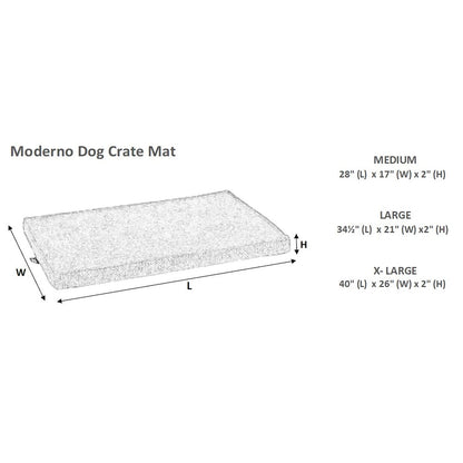 Moderno & Fresco Crate Mat For Dogs in Blush Fabric Finish Size - MED