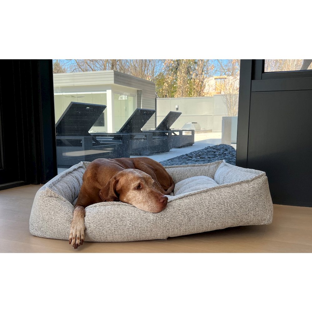 Sterling Lounge Bed For Dogs in River Fabric Finish Size - LRG