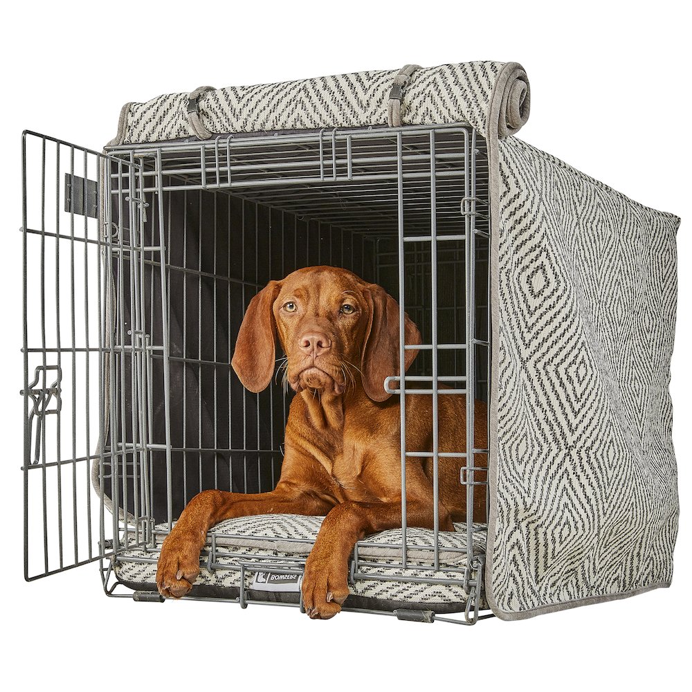 Luxury Crate Mattress For Dogs in Blush Fabric Finish Size - SML