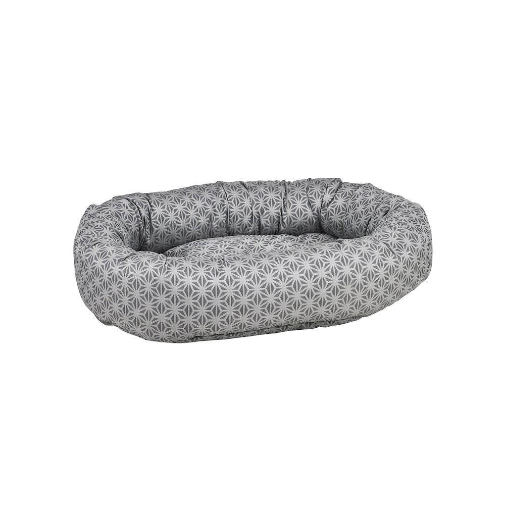 Donut Bed For Dogs in Mercury Fabric Finish Size - LRG
