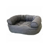 Double DonutBed For Dogs in Gravel Fabric Finish Size - SML