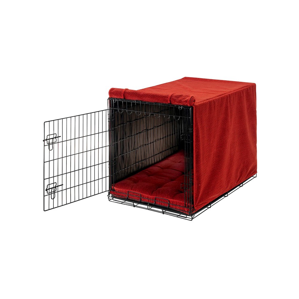 Crate Cover Bed For Dogs in Cherry Bones  Fabric Finish Size - MED