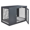 Moderno Crate Bed For Dogs in Grey Fabric Finish Size - LRG