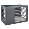 Moderno Crate Bed For Dogs in Grey Fabric Finish Size - LRG