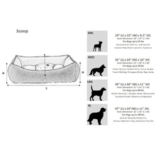 Scoop Bed For Dogs in Iron Mountain Fabric Finish Size - MED