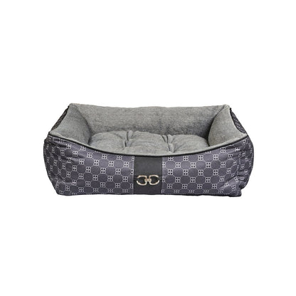 Signature Scoop Bed For Dogs in Signature Noir Fabric Finish Size - MED